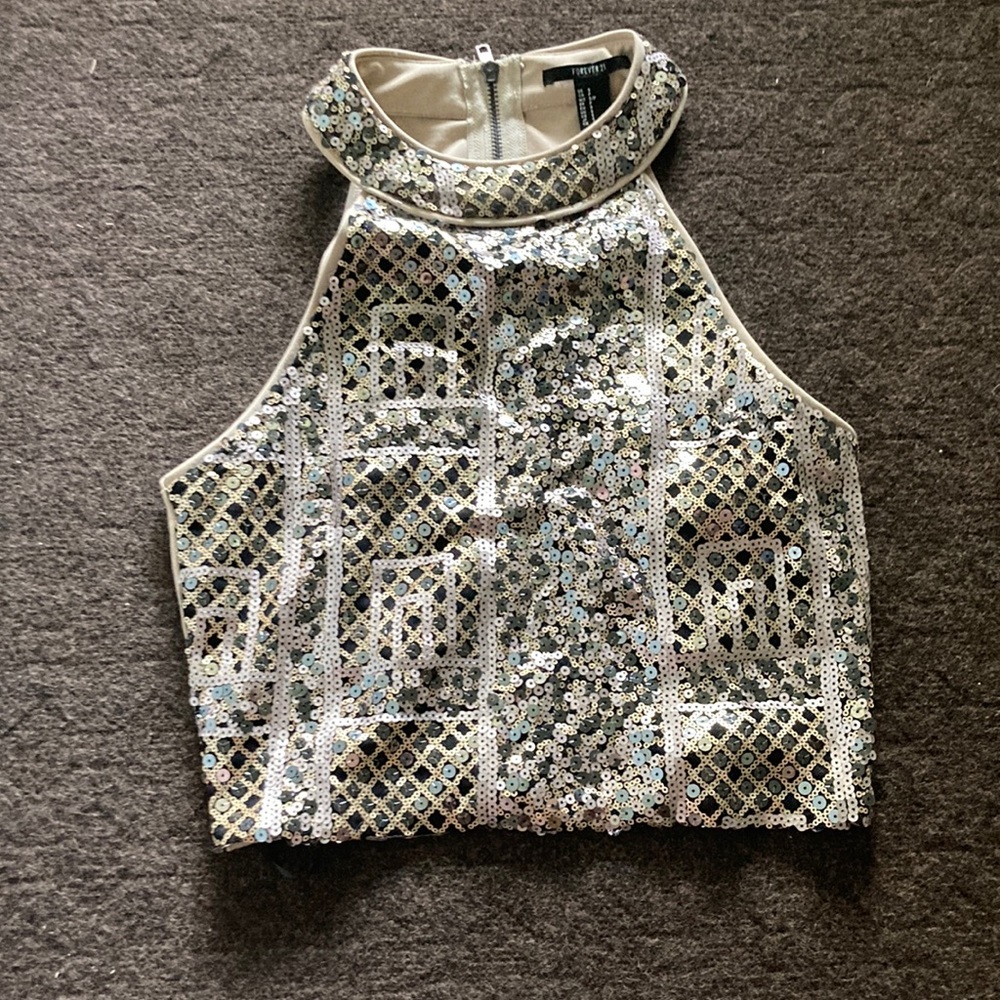 Sequined Crop Top